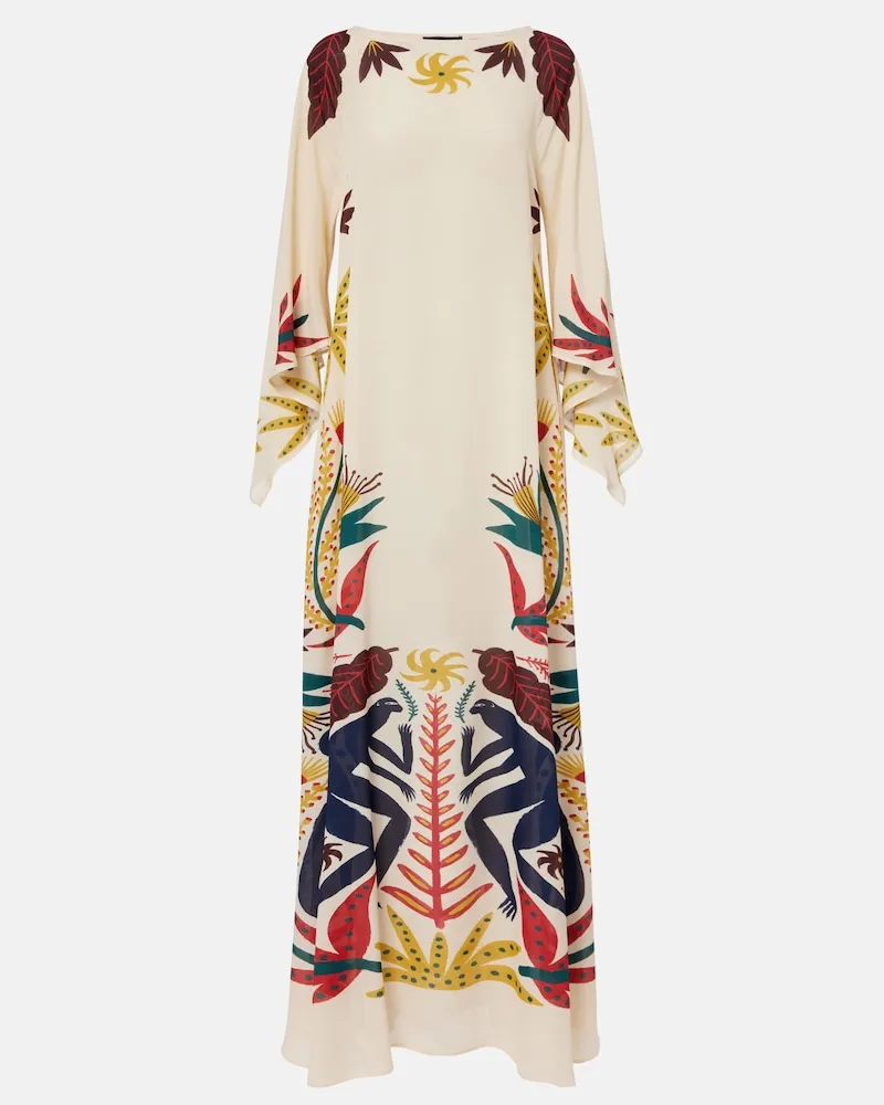 Etro Bedrucktes Maxikleid Weiß
