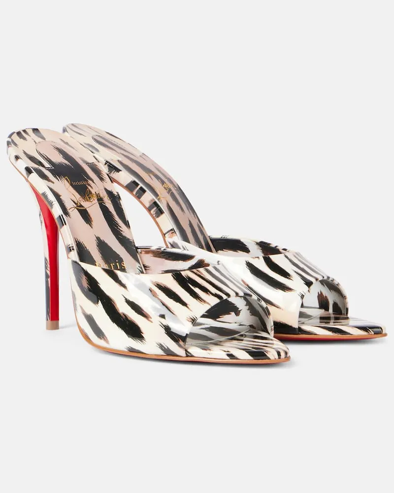 Christian Louboutin Pantoletten Miss Z 100 aus Lackleder Rosa