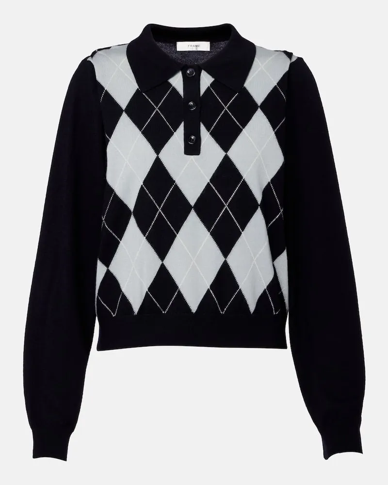 Frame Denim Polopullover aus einem Wollgemisch Multicolor