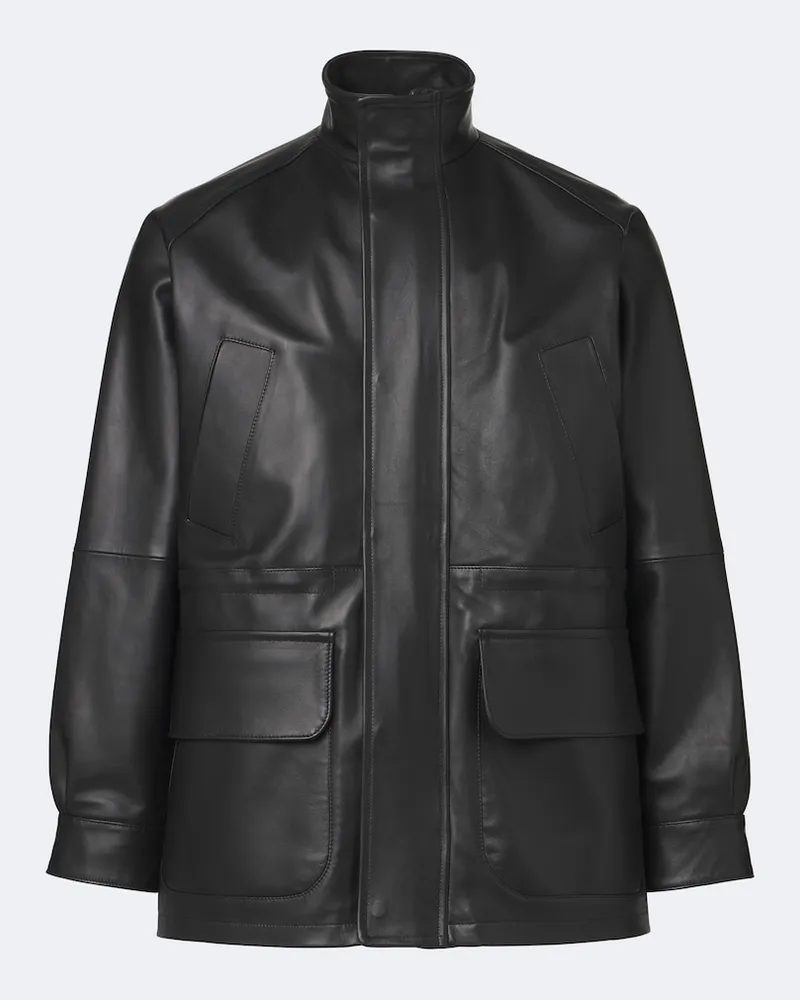 Stoffa Stòffa Lederjacke Schwarz