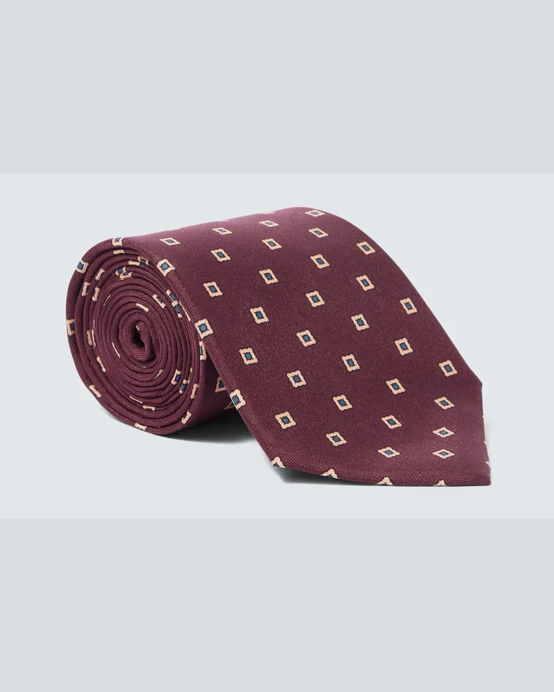 Saint Laurent Krawatte aus Seiden-Twill Burgund