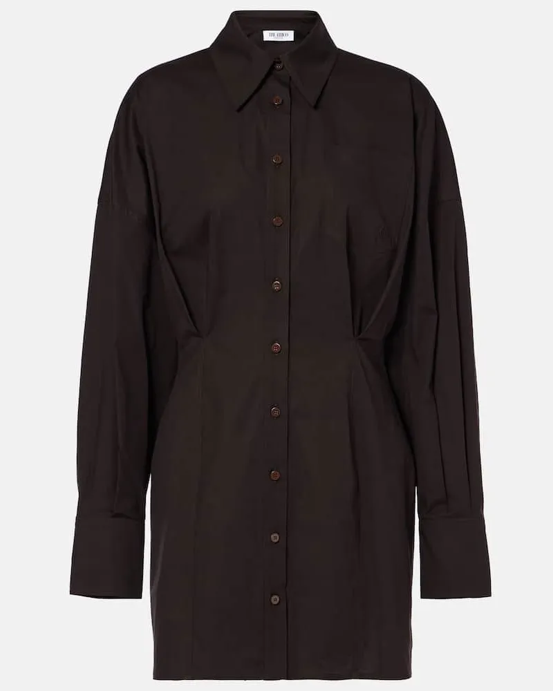 ATTICO Minikleid aus einem Baumwollgemisch Braun