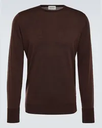 John Smedley Pullover Marcus aus Wolle Braun