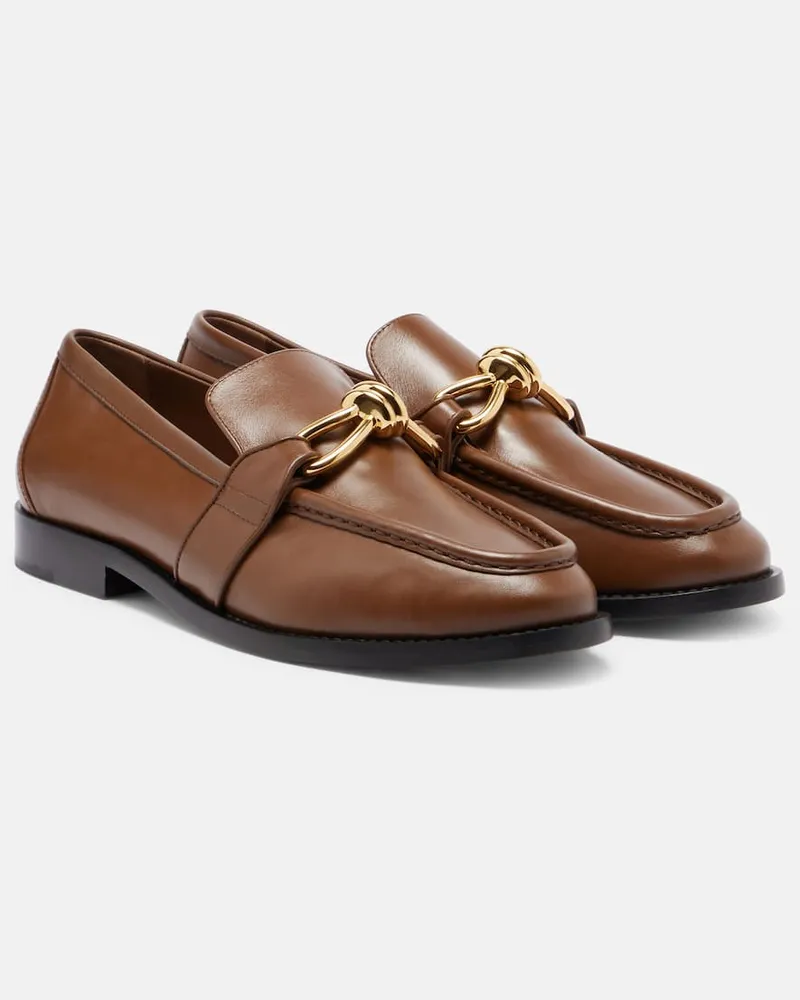 Bottega Veneta Loafers Astaire Knot aus Leder Braun