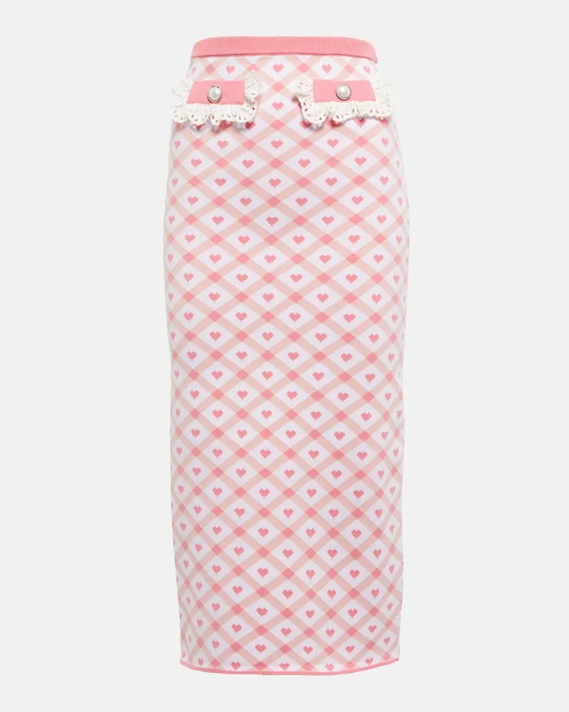 Alessandra Rich Midirock aus Jacquard Multicolor