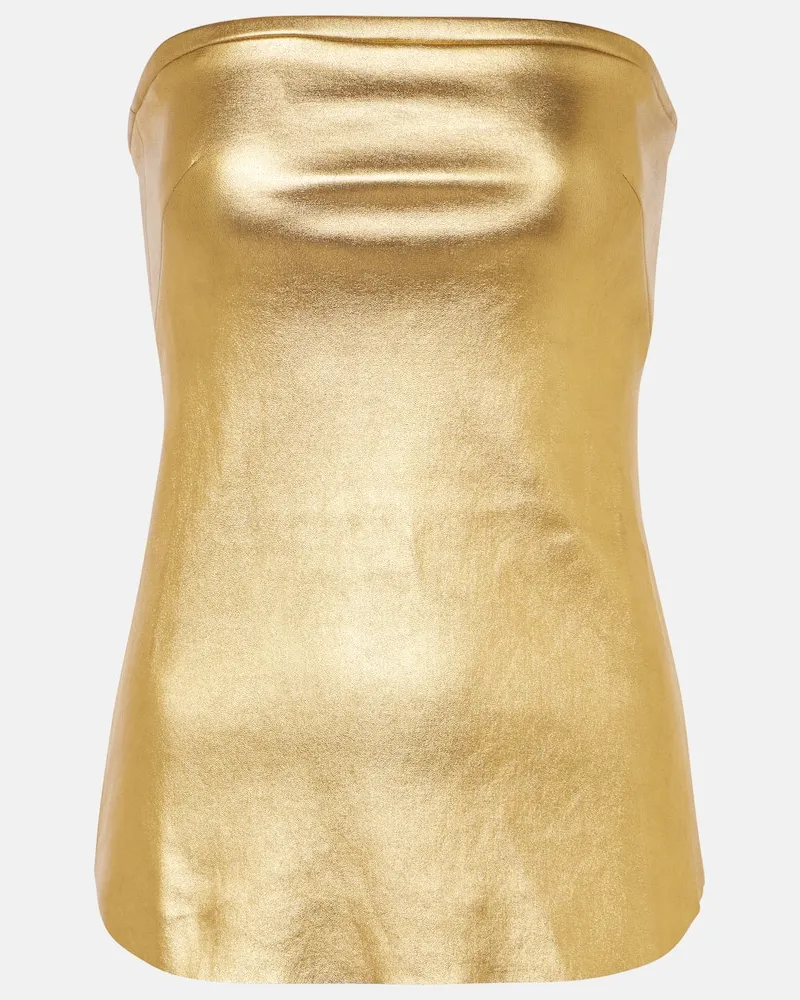 Stouls Top Gina aus Metallic-Leder Gold