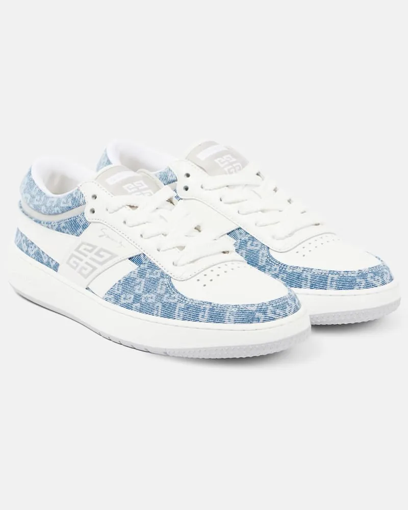 Givenchy Sneakers G Move aus Leder und Denim Blau