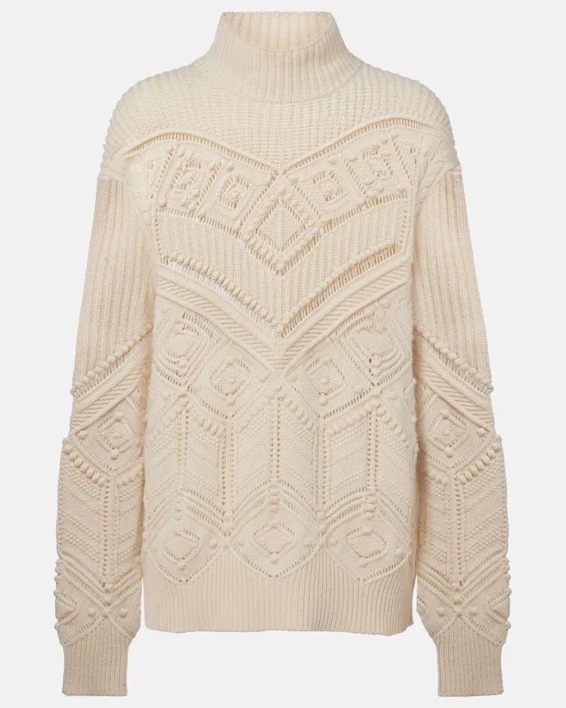 Loro Piana Pullover La Plagne aus Kaschmir Weiß