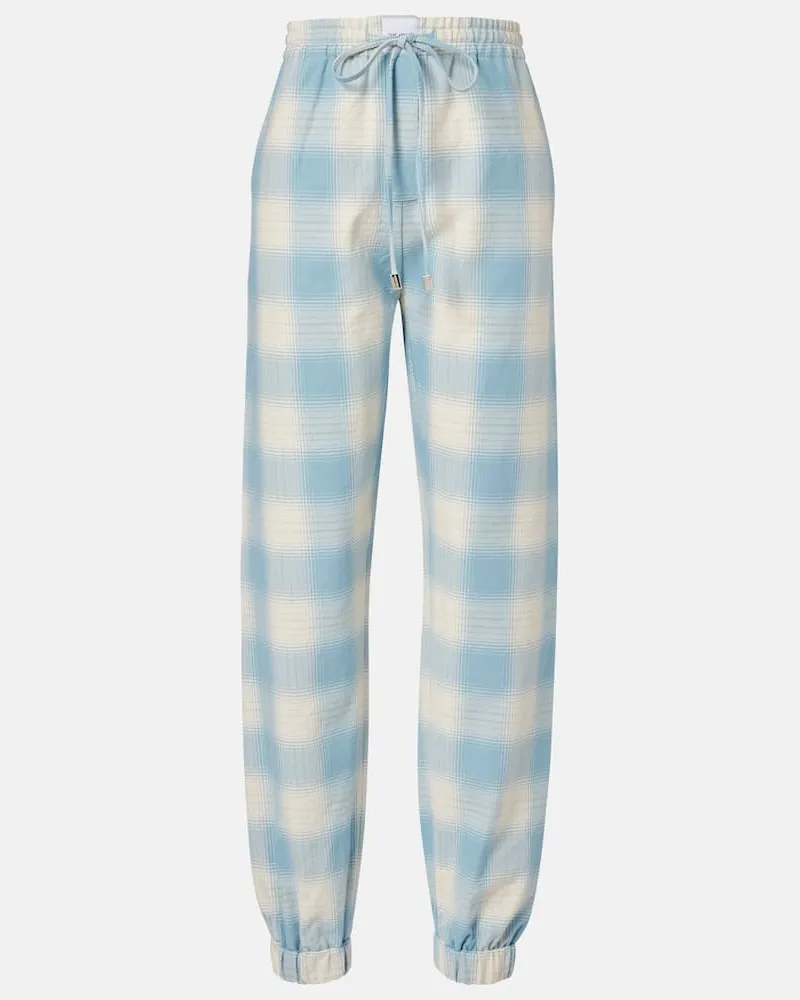 ATTICO Hose aus Baumwolle und Wolle Blau