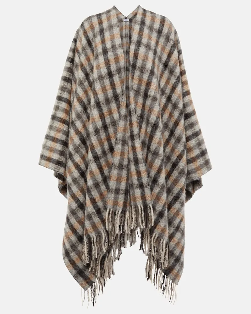 Brunello Cucinelli Cape aus einem Alpakawollgemisch Beige