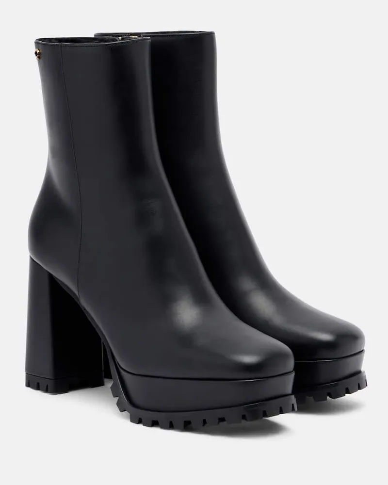 Gianvito Rossi Ankle Boots aus Leder Schwarz