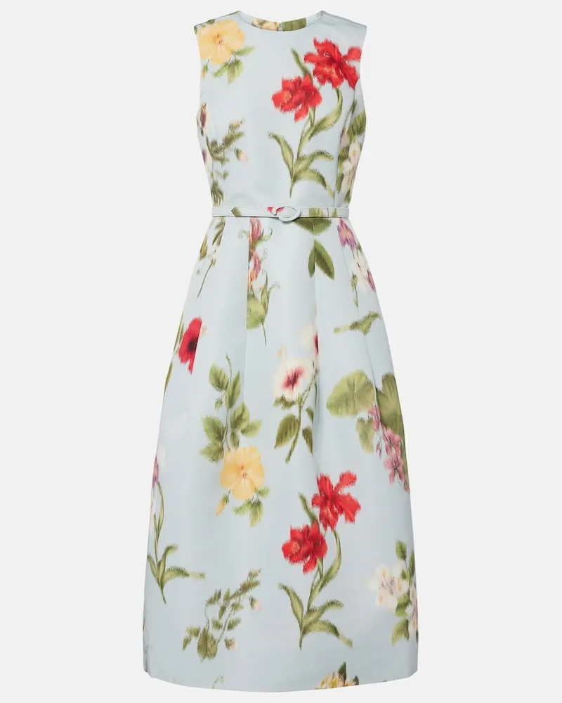 Oscar de la Renta Cocktailkleid aus Faille Blau