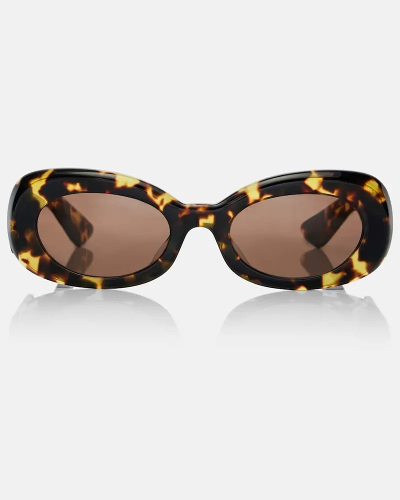 KHAITE X Oliver Peoples Ovale Sonnenbrille 1992C Braun