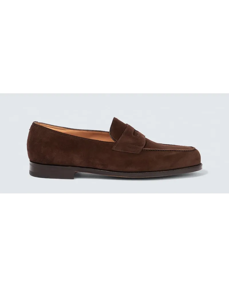 John Lobb Loafers Lopez aus Veloursleder Braun