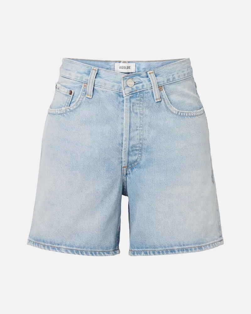 AGOLDE Bermuda-Shorts V-Waist Blau