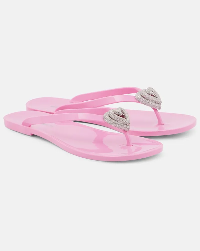 Mach & Mach Verzierte Sandalen Double Heart Pink