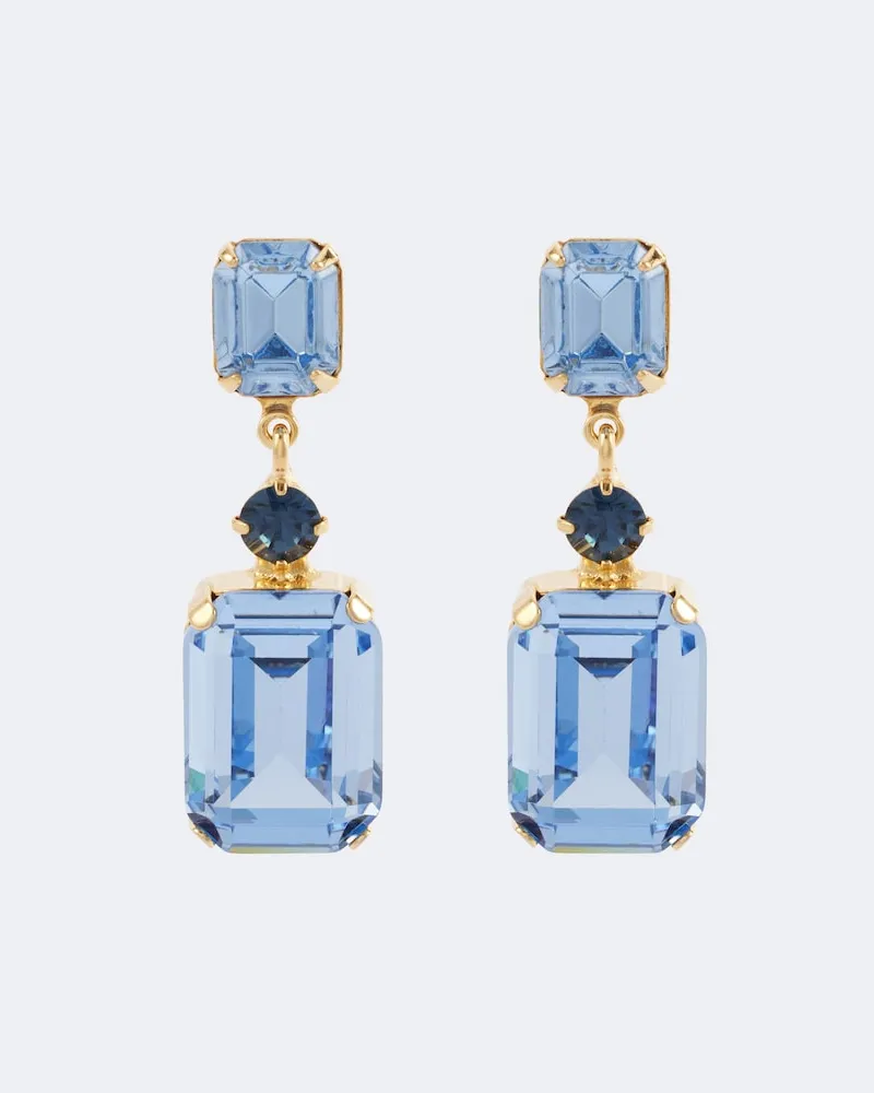 Jennifer Behr Ohrringe Justine, 18kt vergoldet Blau