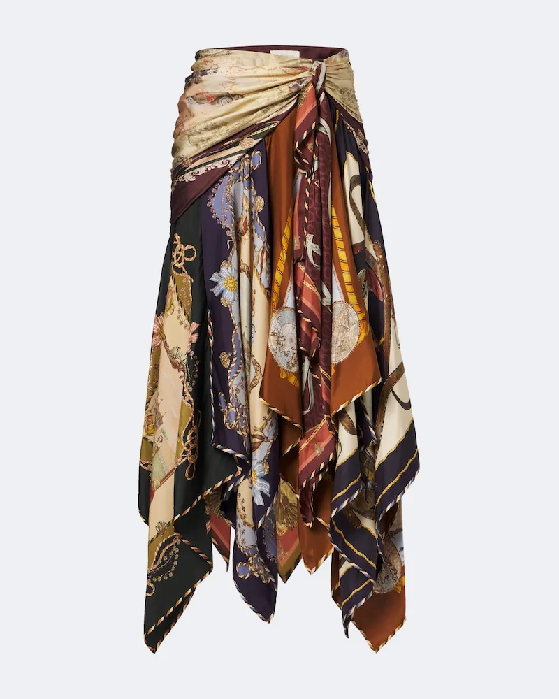 Zimmermann Maxirock Valiant aus Seidensatin Multicolor