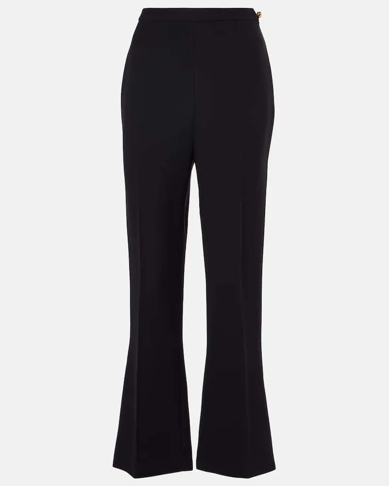 Prada Gerade Mid-Rise-Hose Schwarz