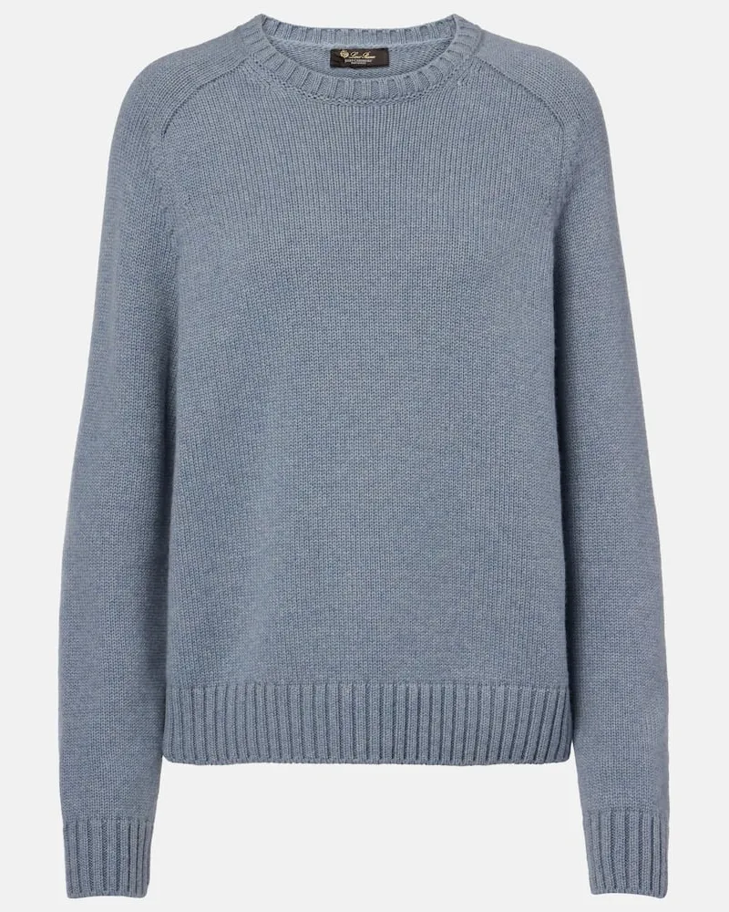 Loro Piana Pullover Parksville aus Kaschmir Blau