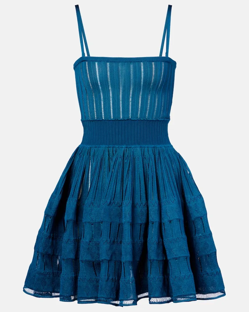 Alaïa Alaïa Minikleid aus Strick Blau