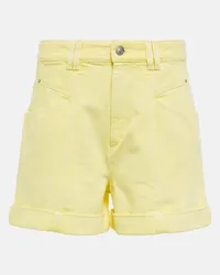 Isabel Marant High-Rise Shorts Vetanio aus Denim Gelb