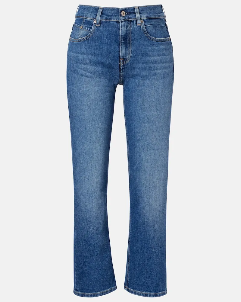 Adriano Goldschmied Cropped Straight Jeans Florence Blau