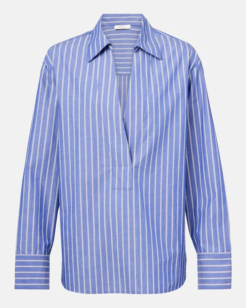 Vince Hemd aus Baumwolle Blau