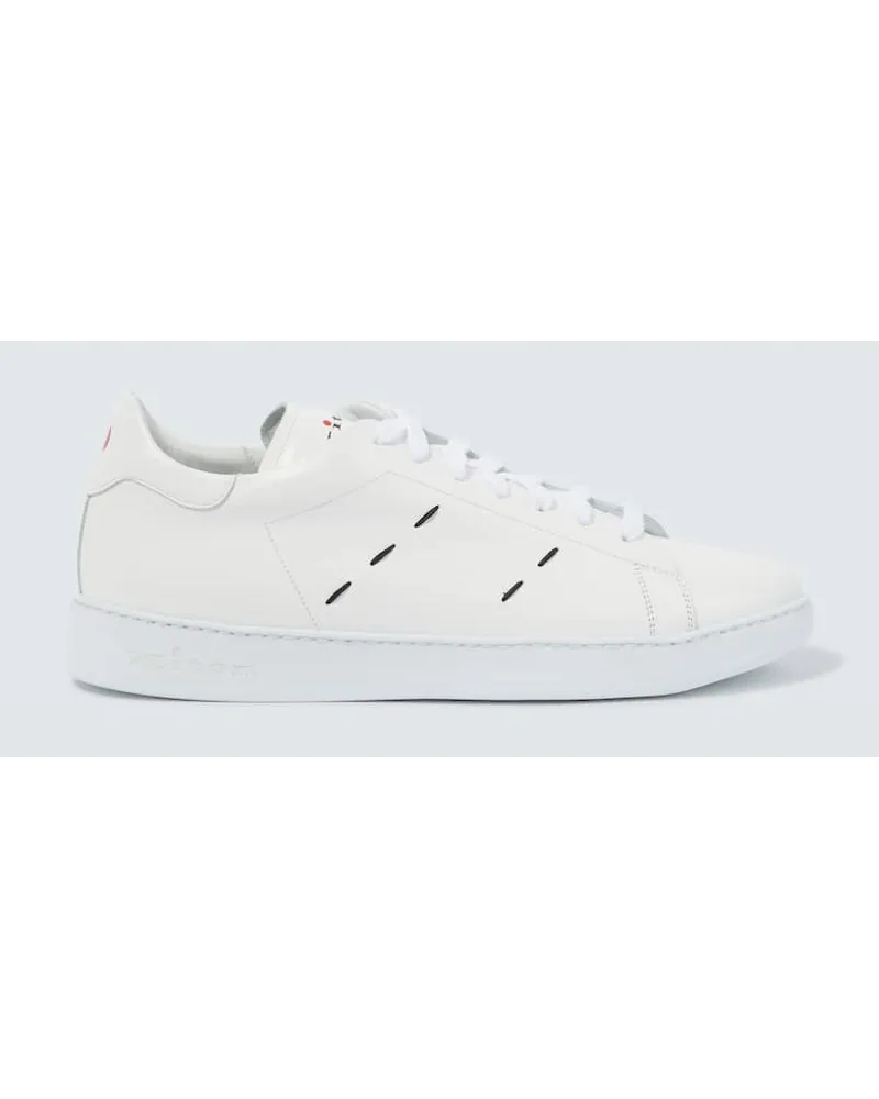 Kiton Sneakers aus Leder Weiss