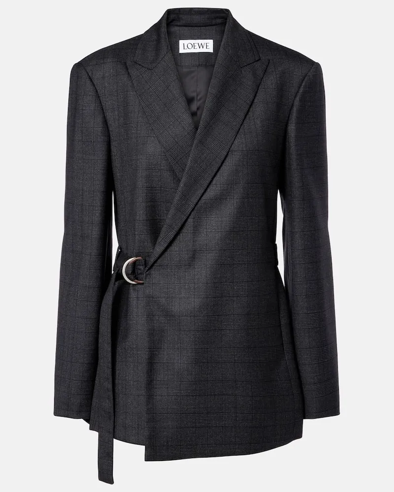 Loewe Blazer aus Wolle Grau