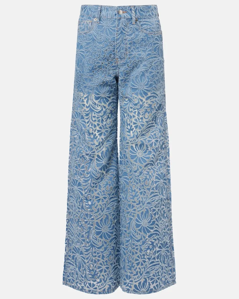 Veronica Beard Wide-Leg Jeans Taylor Blau