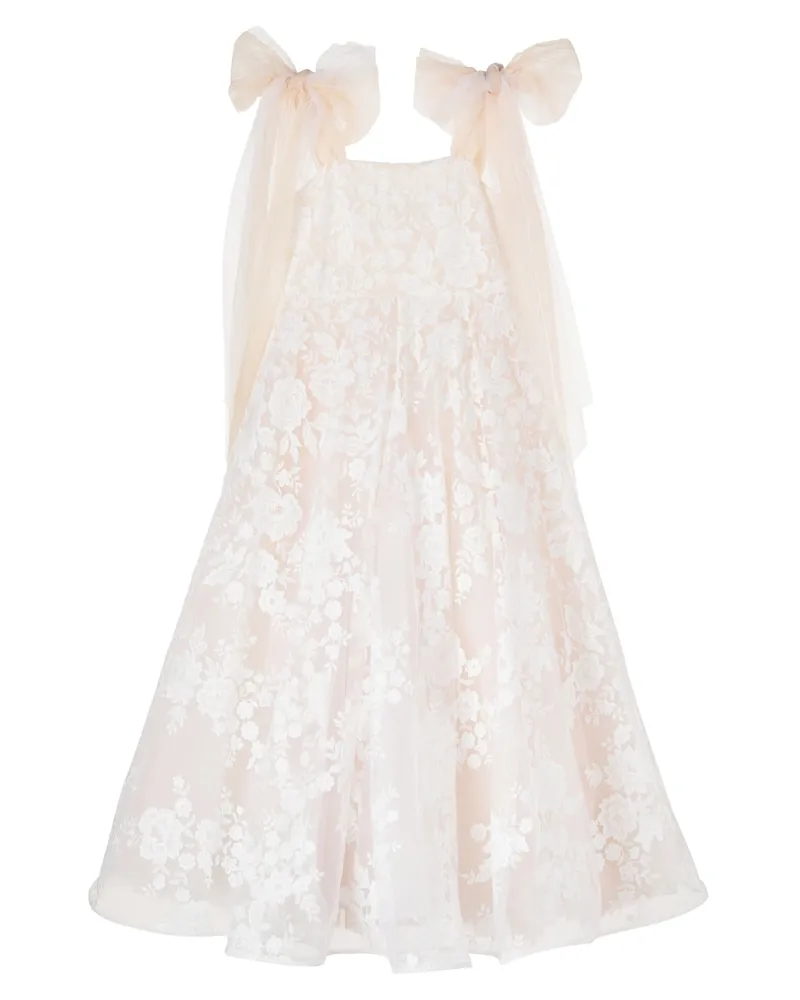 Il Gufo X Atelier Emé Besticktes Kleid Manuela Weiß