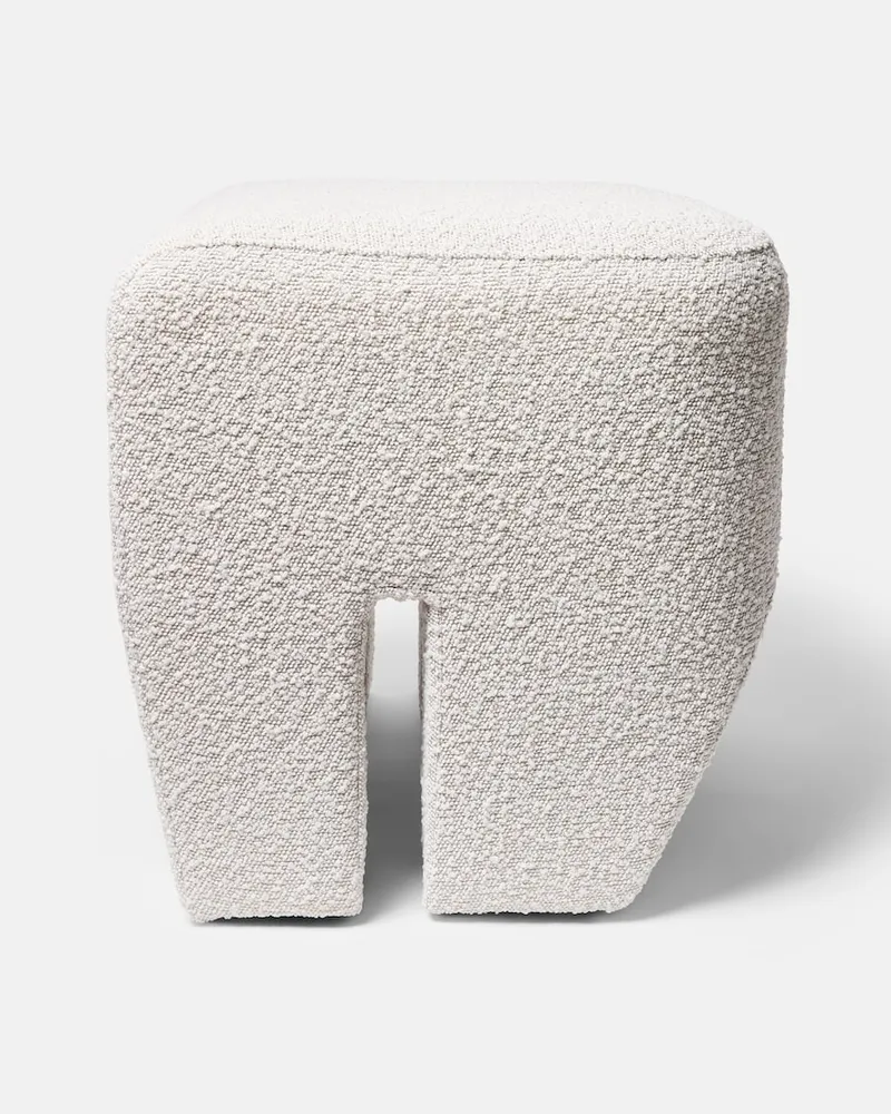 101 Copenhagen Hocker Sculpt aus Bouclé Weiß