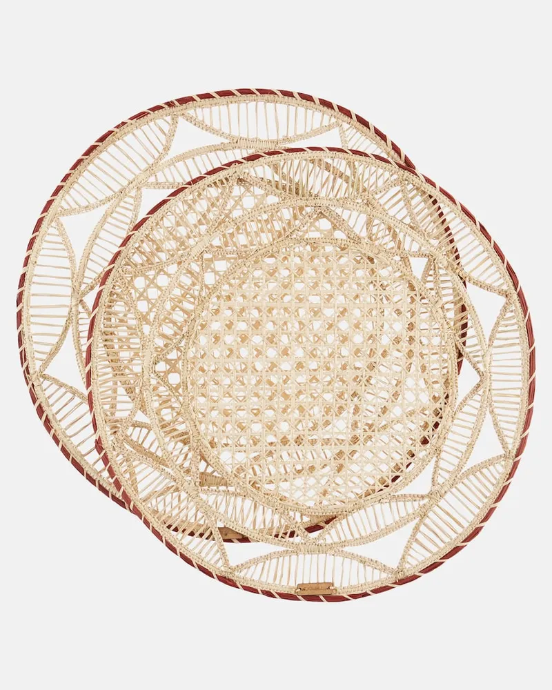 La DoubleJ Set Sol aus zwei Tischsets Beige