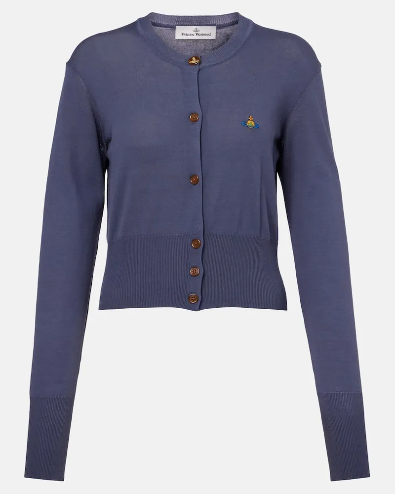 Vivienne Westwood Cropped-Cardigan Bea Orb aus Baumwolle Grau