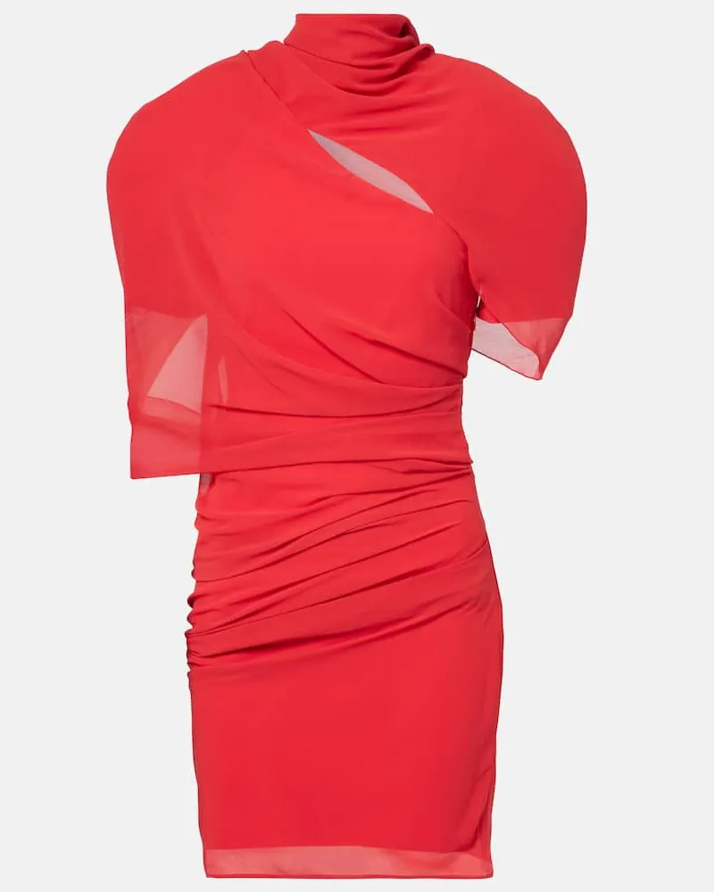 Jacquemus Minikleid Castagna aus Chiffon Rot