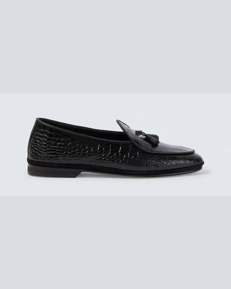 Rubinacci Loafers Marphy Loira aus Leder Schwarz