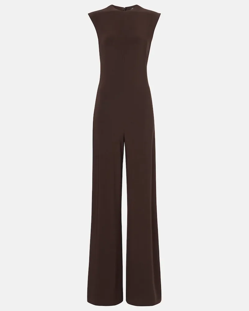 Norma Kamali Jumpsuit aus Jersey Braun