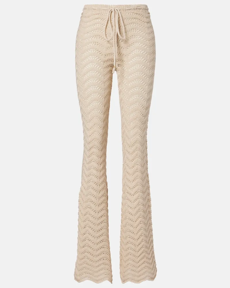 BANANHOT Schlaghose Kim aus einem Baumwollgemisch Beige