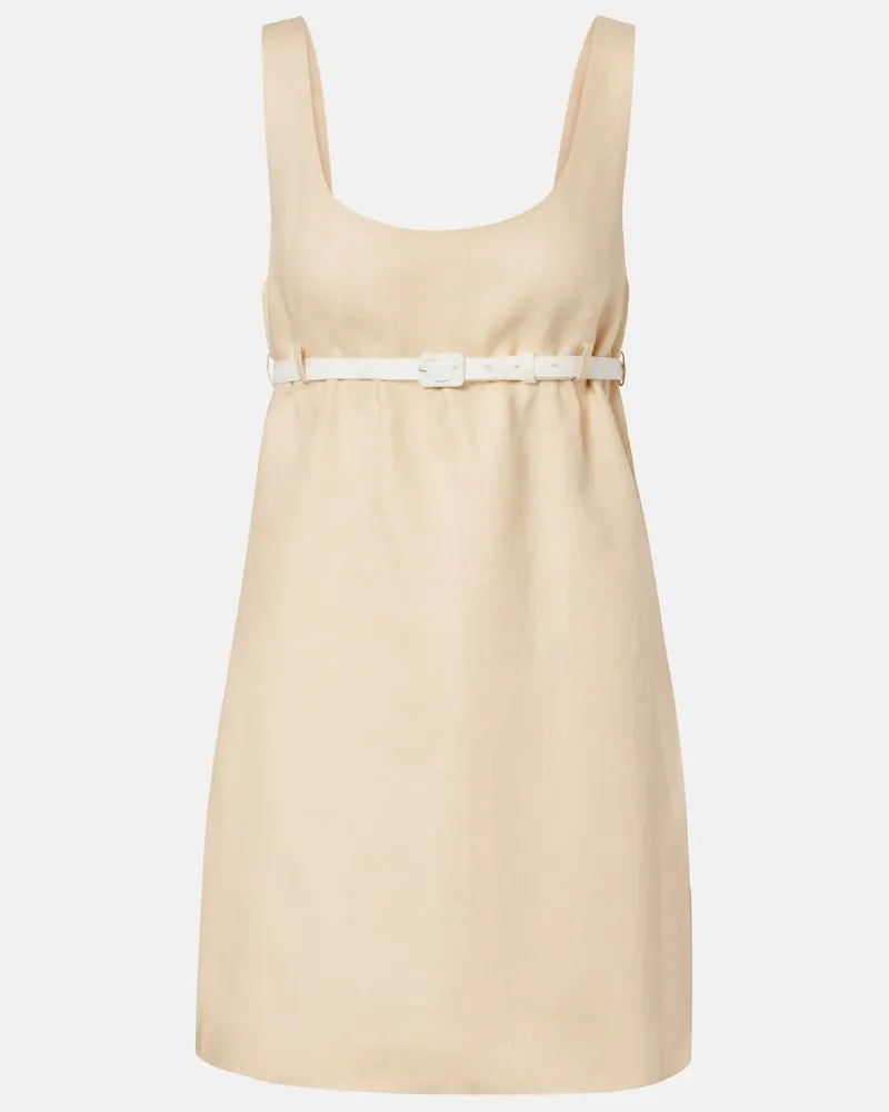 Posse Minikleid Pamela aus Leinen Beige