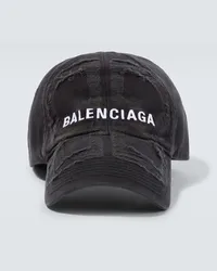 Balenciaga Baseballcap aus Baumwolle Schwarz