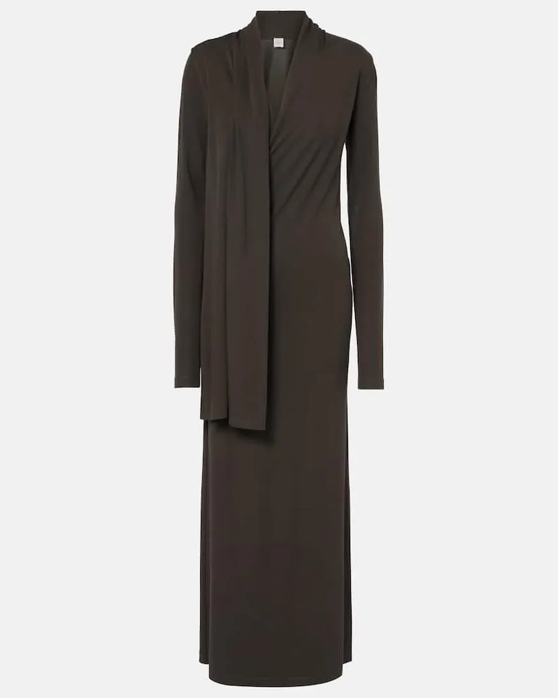 Totême Maxikleid aus Jersey Grau