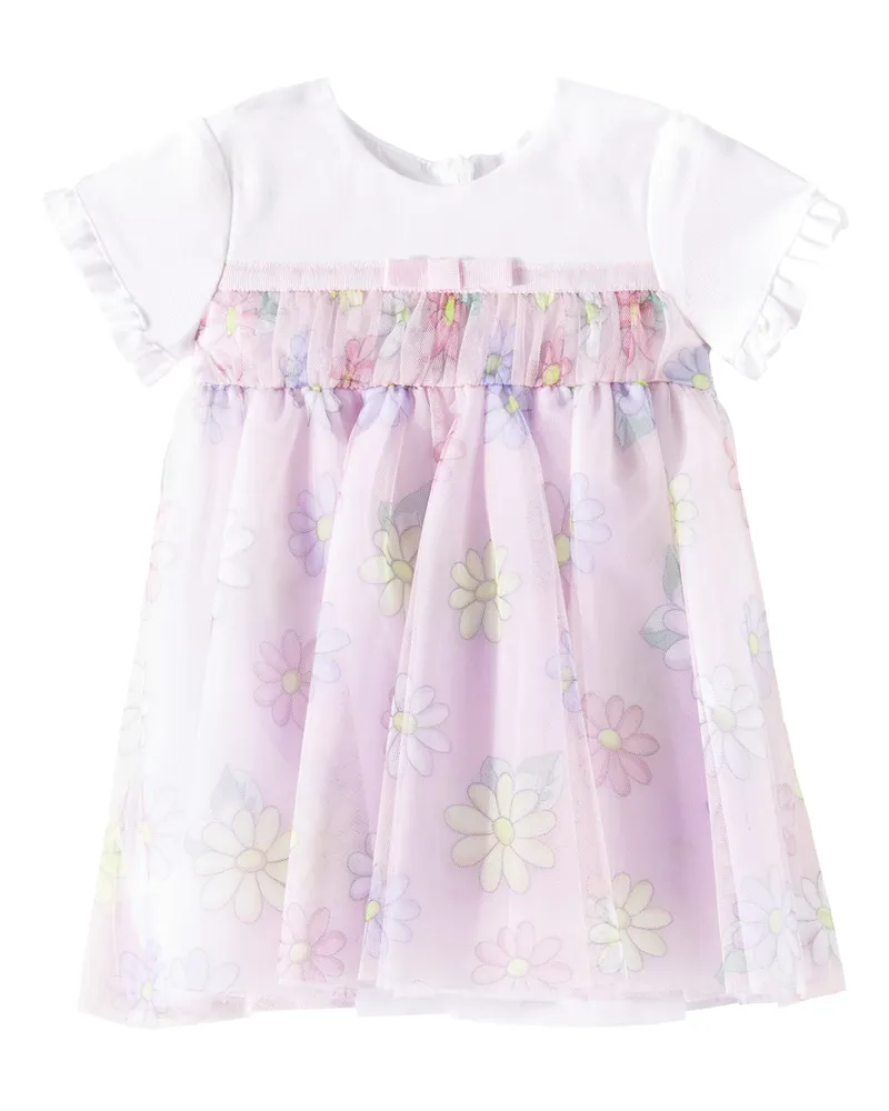 Monnalisa Baby Bedrucktes Kleid aus Tüll Multicolor