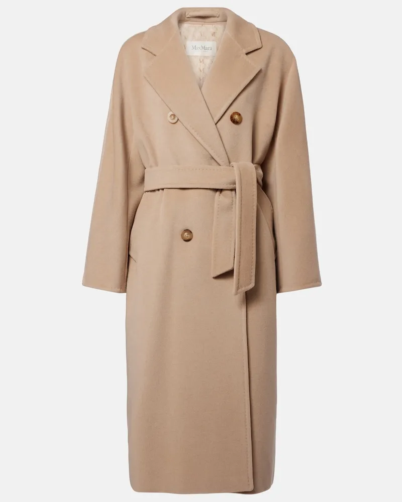 Max Mara Mantel Madame aus Wolle und Kaschmir Beige