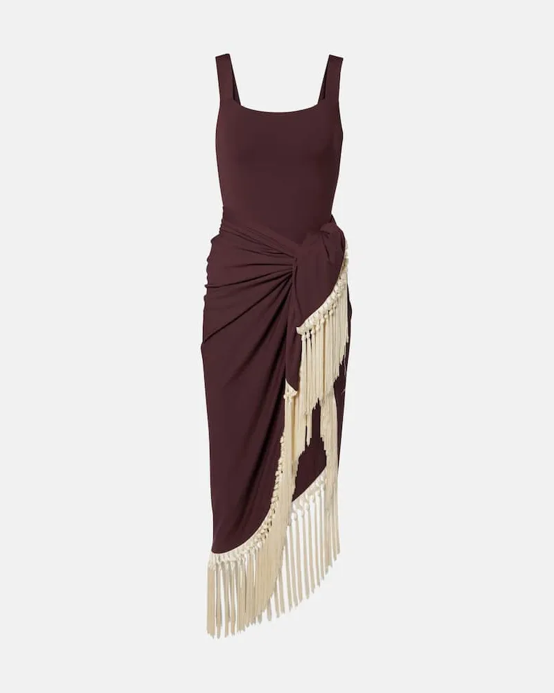 Taller Marmo Set Lido aus Badeanzug und Pareo Braun