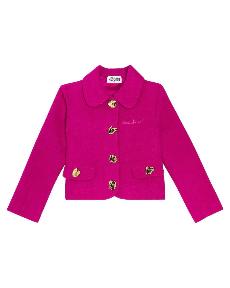 Moschino Jacke aus Bouclé Pink