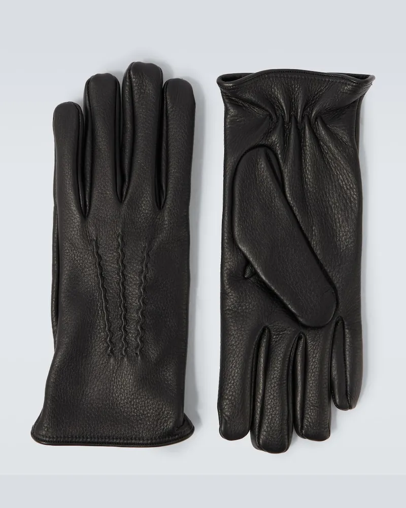 LARDINI Handschuhe aus Leder Schwarz