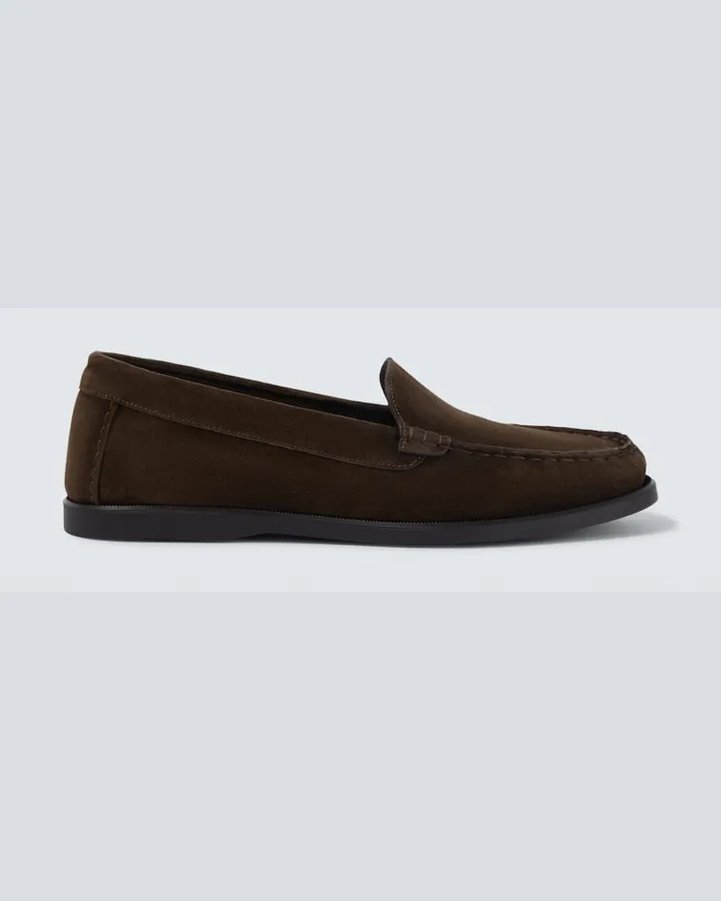 SAMAN AMEL Loafers City aus Veloursleder Braun