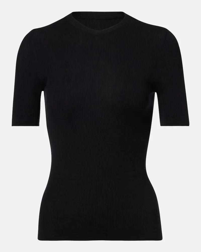 KHAITE Top Celina aus einem Wollgemisch Schwarz