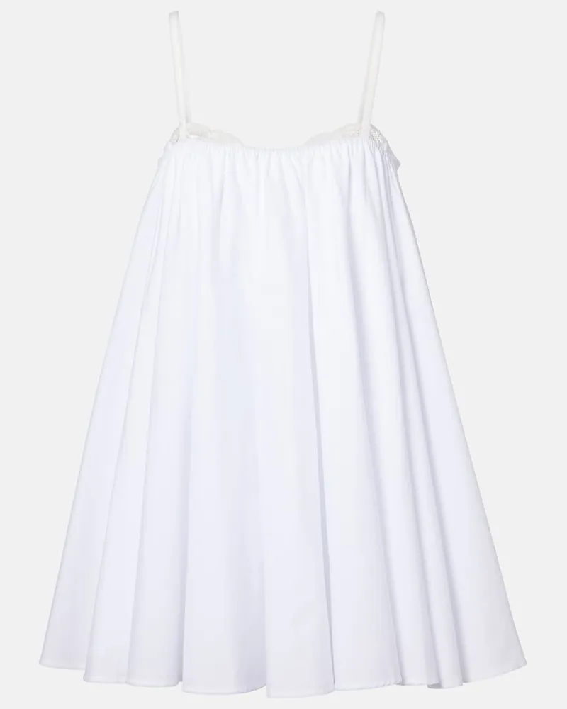 STAUD Minikleid Cecily aus Baumwolle Weiß